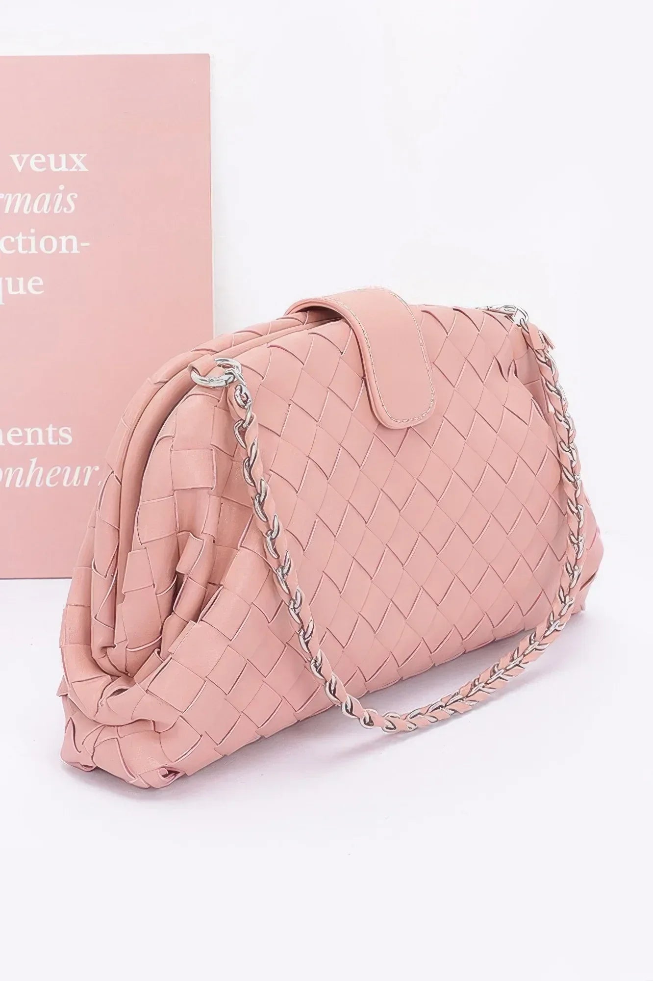 Faux Leather Braided Frame Shoulder Bag | Mixtshop LLC