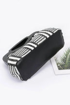 Faux Straw Wood Frame Clutch | Mixtshop LLC