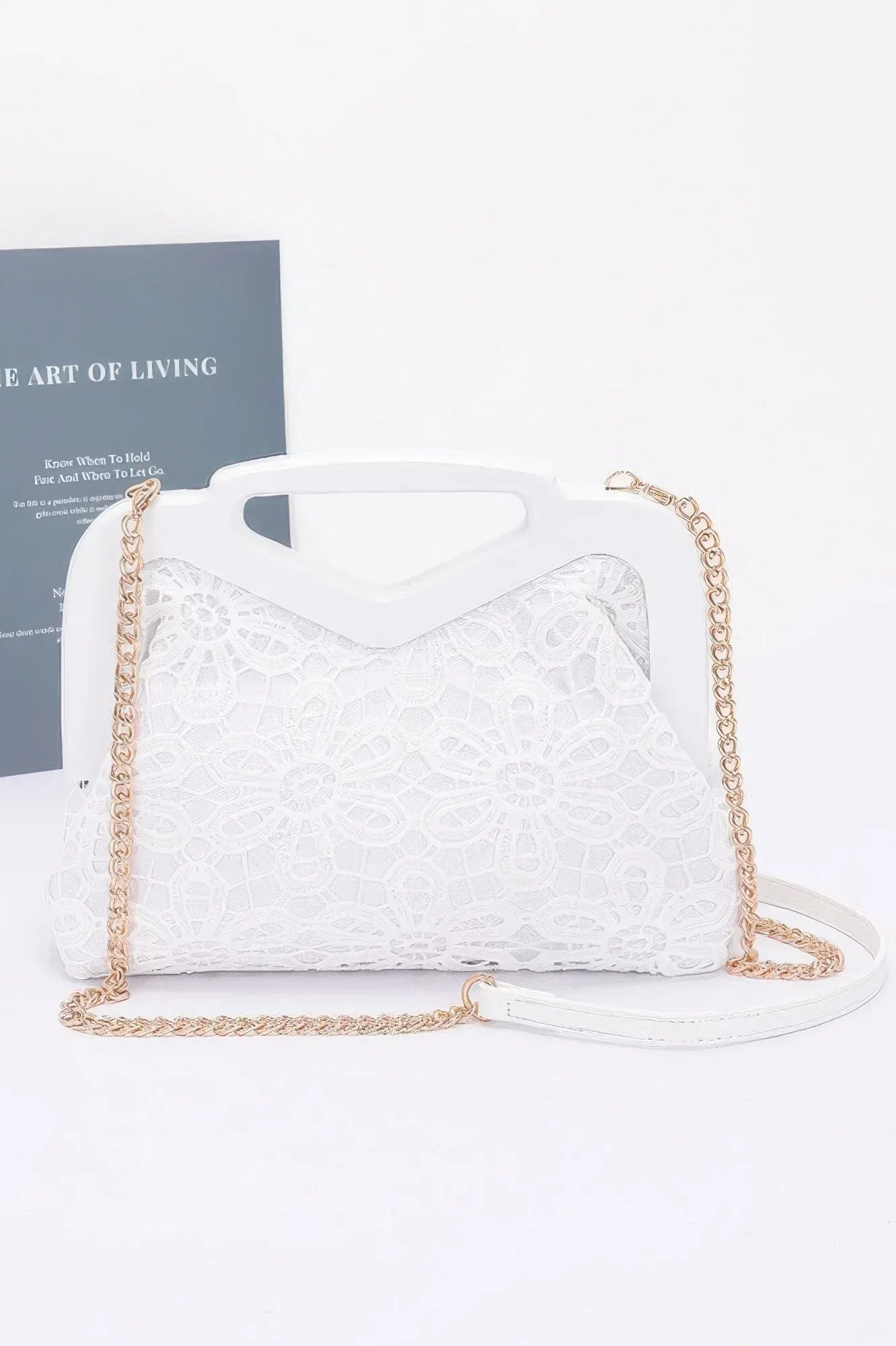 Crochet Wood Frame Clutch Secondary image