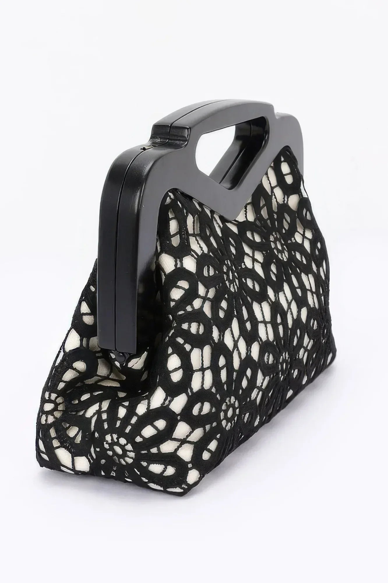 Crochet Wood Frame Clutch | Mixtshop LLC