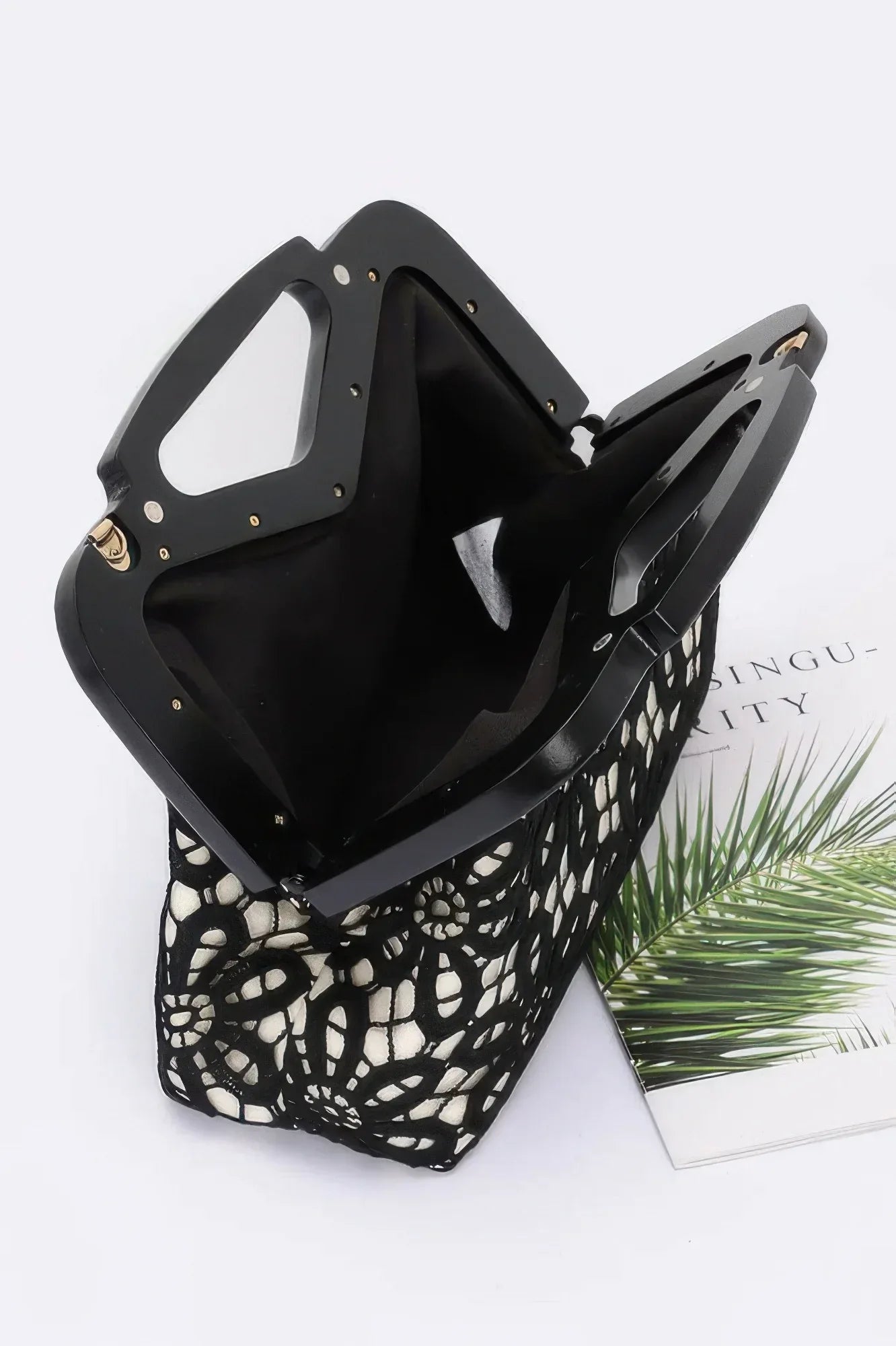 Crochet Wood Frame Clutch | Mixtshop LLC