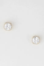 Rounded Square Rhinestone Earrings | Mixtshop LLC