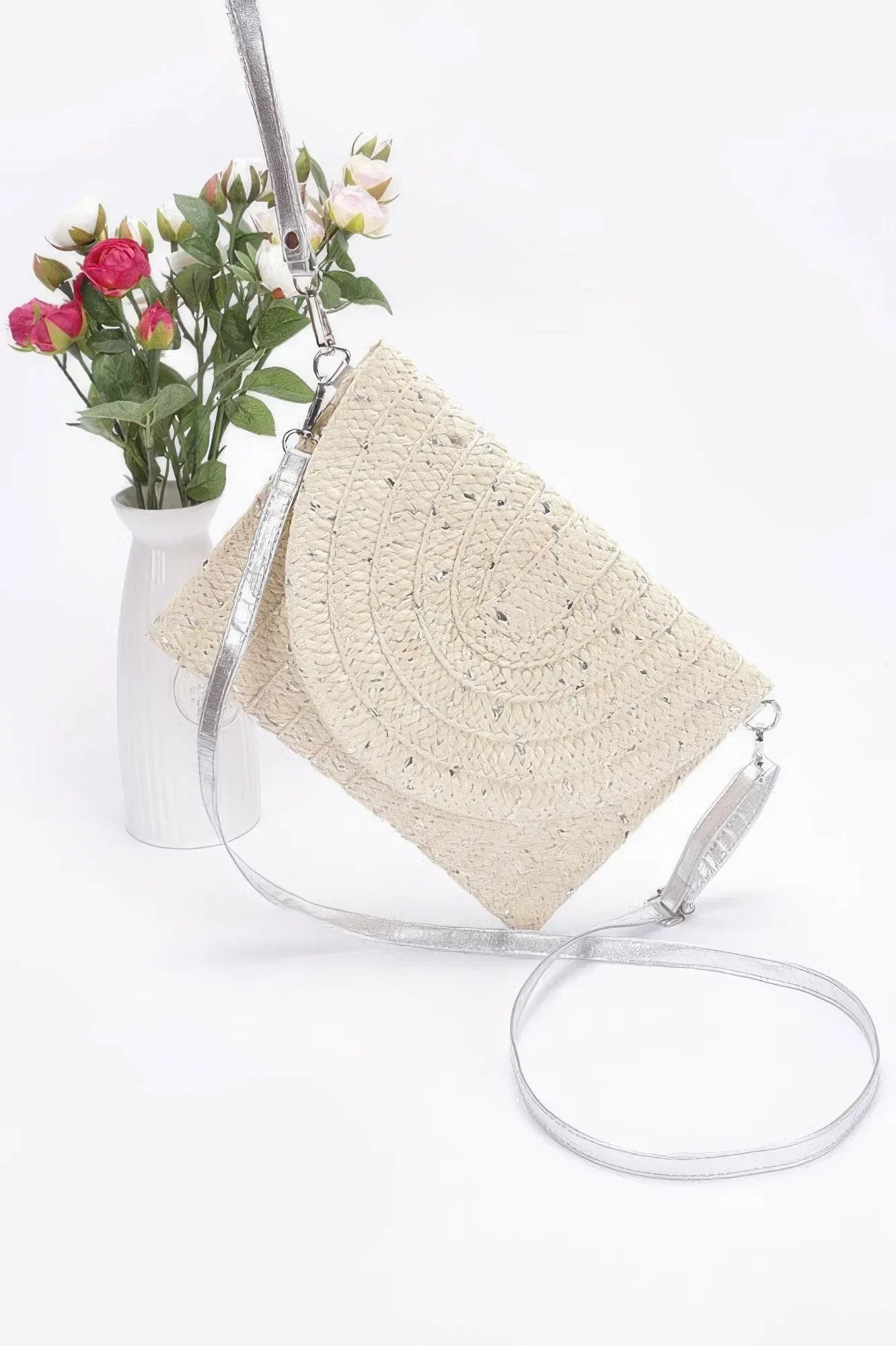 Metallic Faux Straw Envelope Clutch | Mixtshop LLC Main image