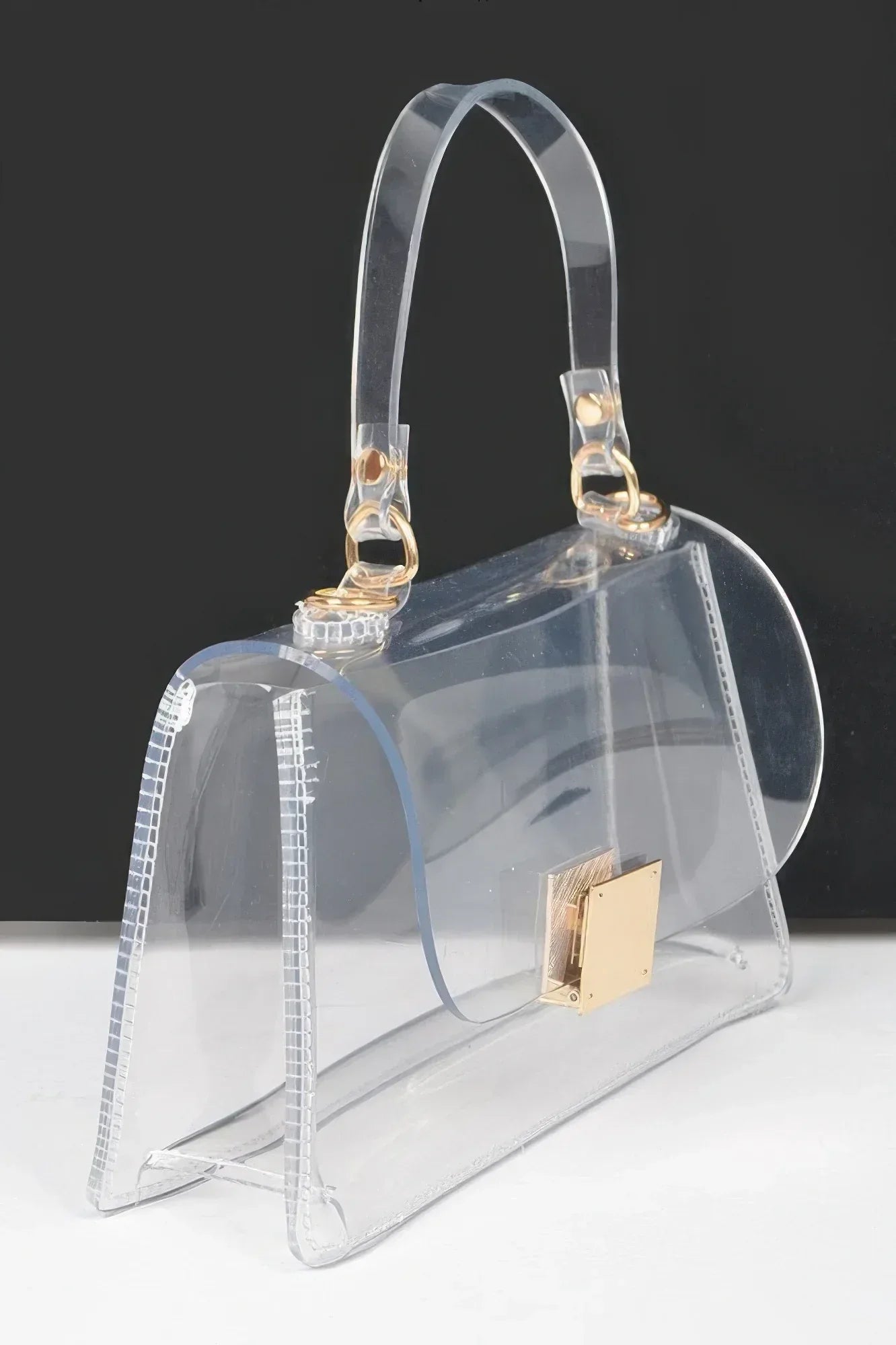 Transparent Top Handle Flap Clutch | Mixtshop LLC