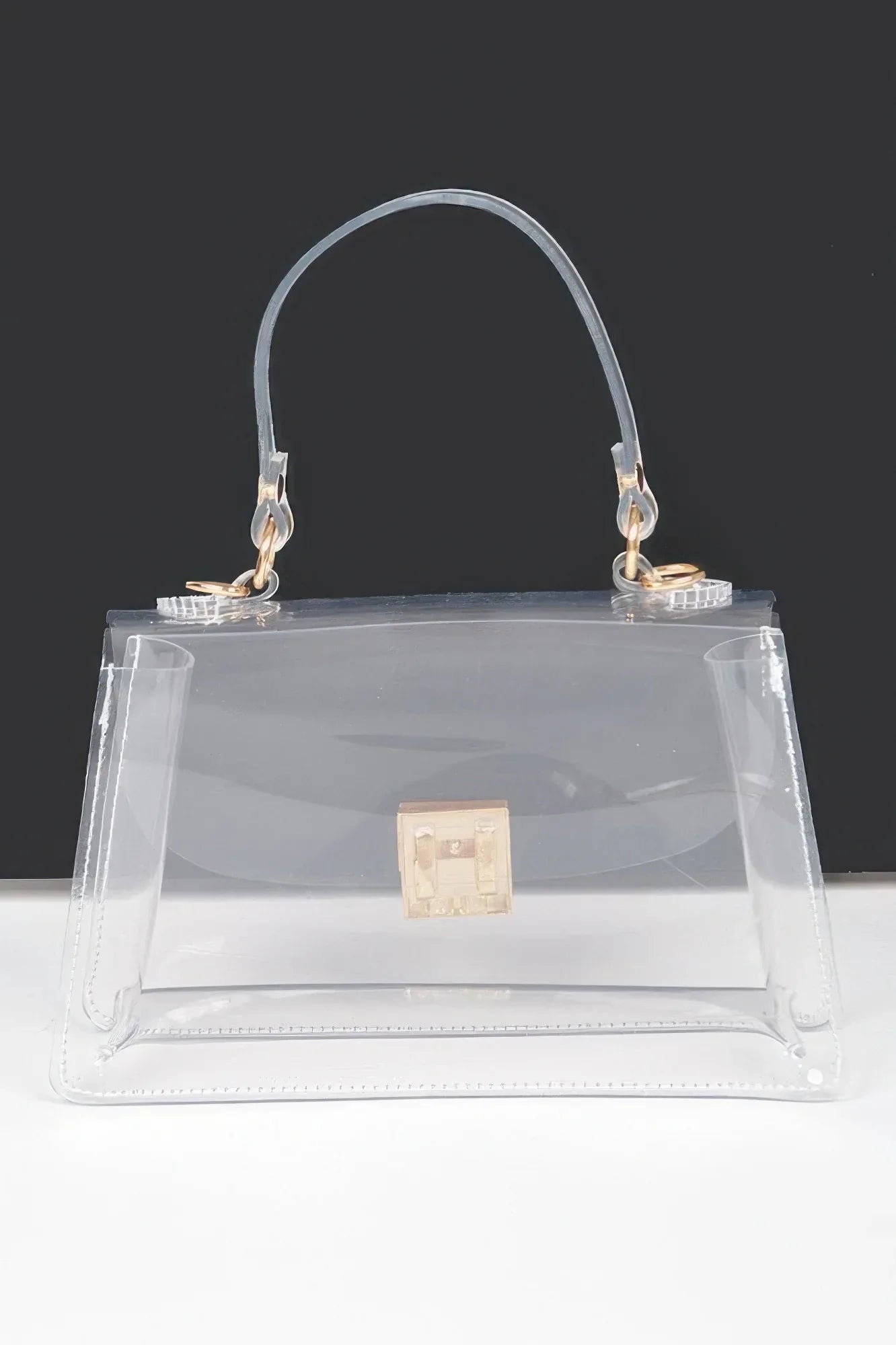 Transparent Top Handle Flap Clutch | Mixtshop LLC