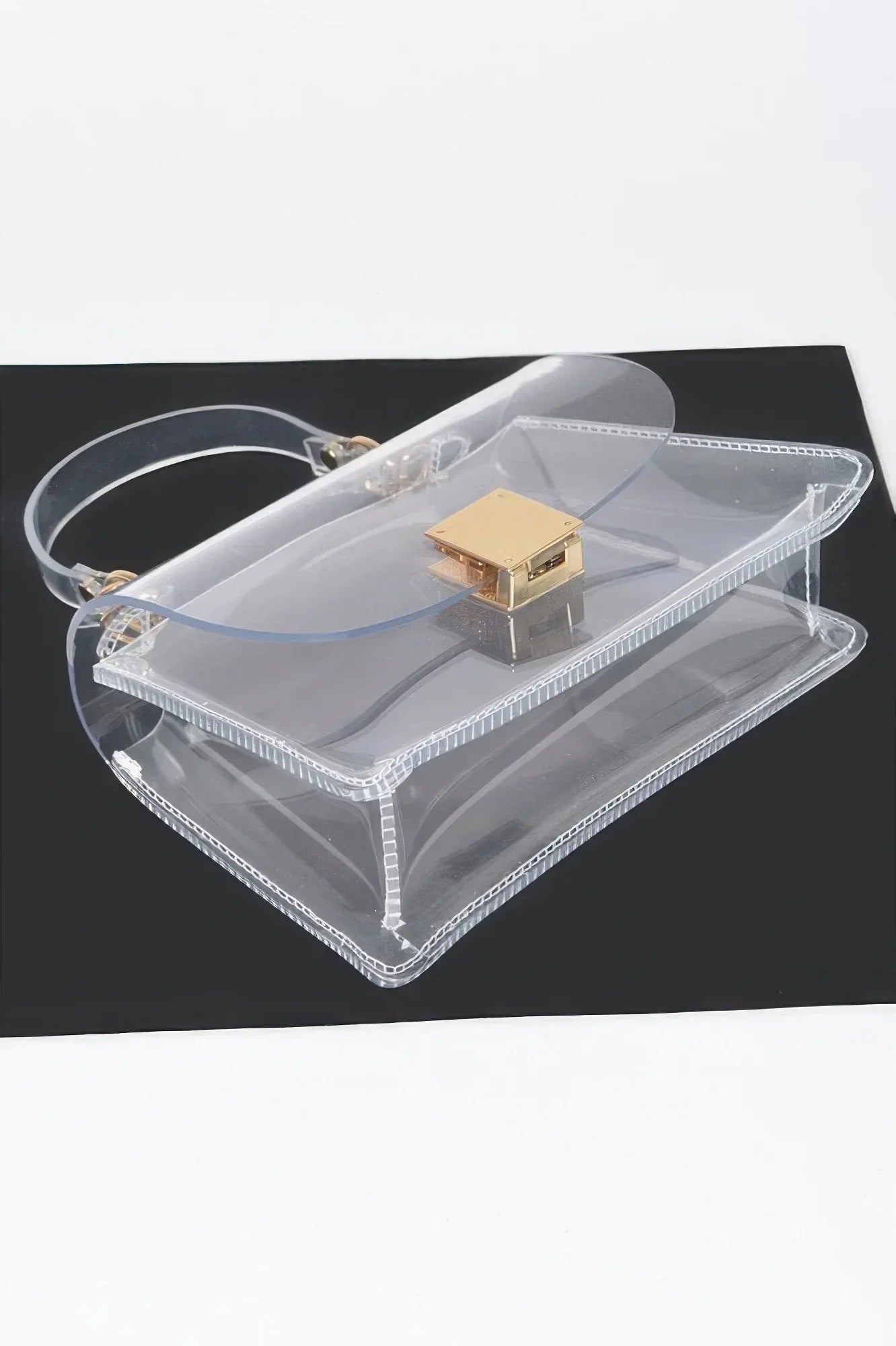 Transparent Top Handle Flap Clutch | Mixtshop LLC