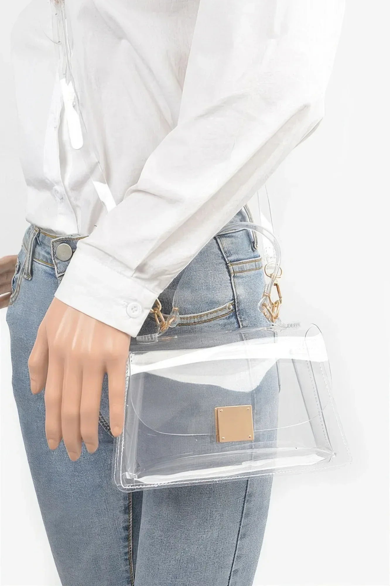 Transparent Top Handle Flap Clutch | Mixtshop LLC