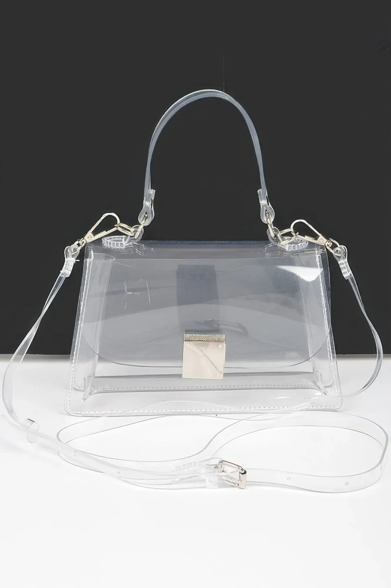 Transparent Top Handle Flap Clutch | Mixtshop LLC
