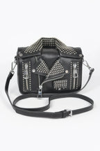 Faux Leather Metal Studded Jacket Clutch | Mixtshop LLC
