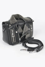 Faux Leather Metal Studded Jacket Clutch | Mixtshop LLC