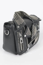 Faux Leather Metal Studded Jacket Clutch | Mixtshop LLC