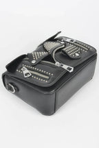 Faux Leather Metal Studded Jacket Clutch | Mixtshop LLC