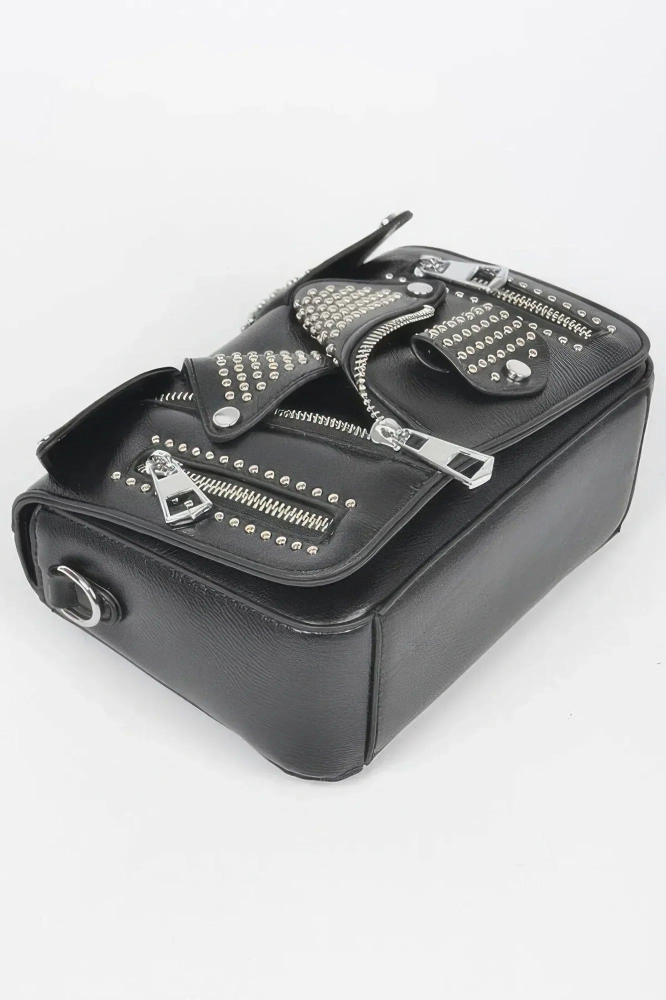 Faux Leather Metal Studded Jacket Clutch | Mixtshop LLC