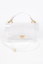 Transparent Metal Studded Flap Bag | Mixtshop LLC
