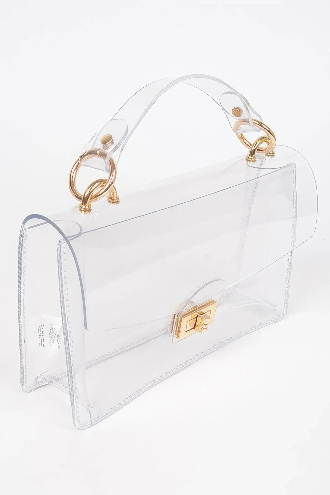 Transparent Metal Studded Flap Bag Secondary image