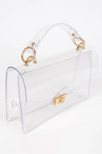 Transparent Metal Studded Flap Bag | Mixtshop LLC