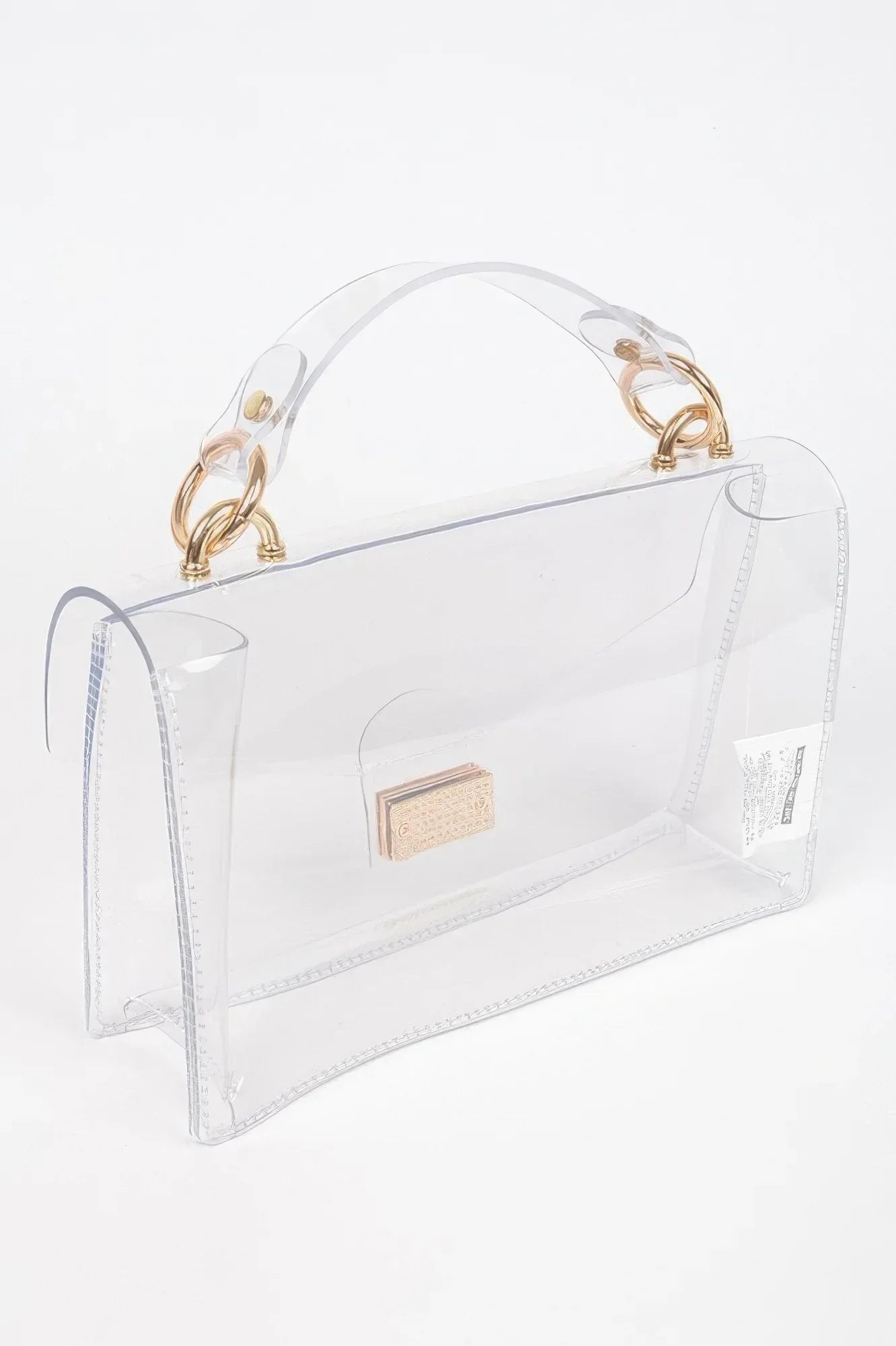 Transparent Metal Studded Flap Bag | Mixtshop LLC