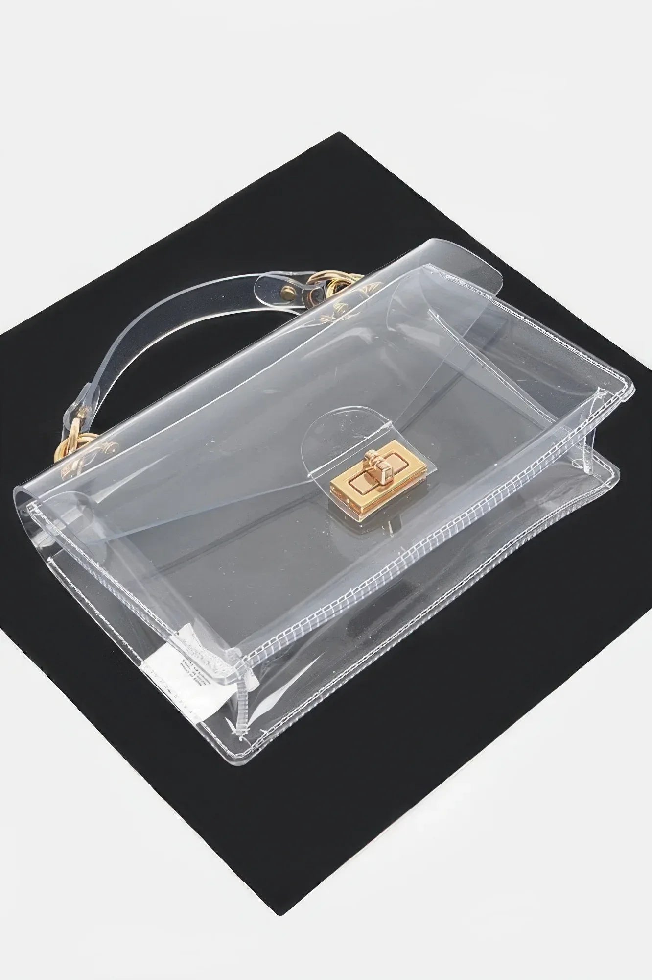 Transparent Metal Studded Flap Bag | Mixtshop LLC