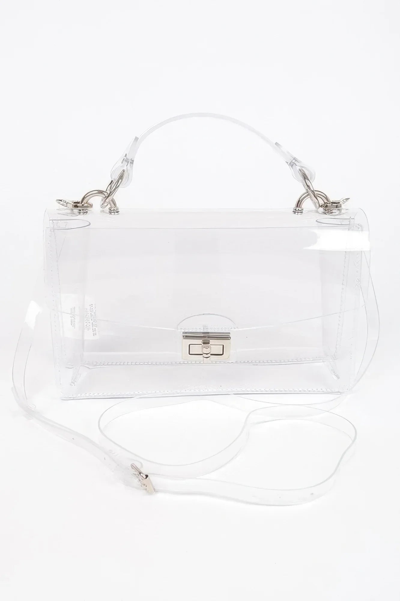 Transparent Metal Studded Flap Bag | Mixtshop LLC