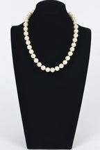 Simple Pearl Bead Lined Necklace | Mixtshop LLC