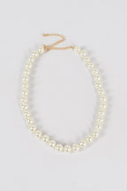 Simple Pearl Bead Lined Necklace | Mixtshop LLC