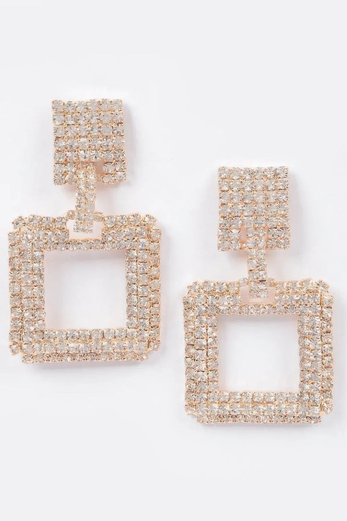 Rhinestone Square Earring | Mixtshop LLC Main image