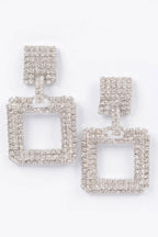 Rhinestone Square Earring | Mixtshop LLC