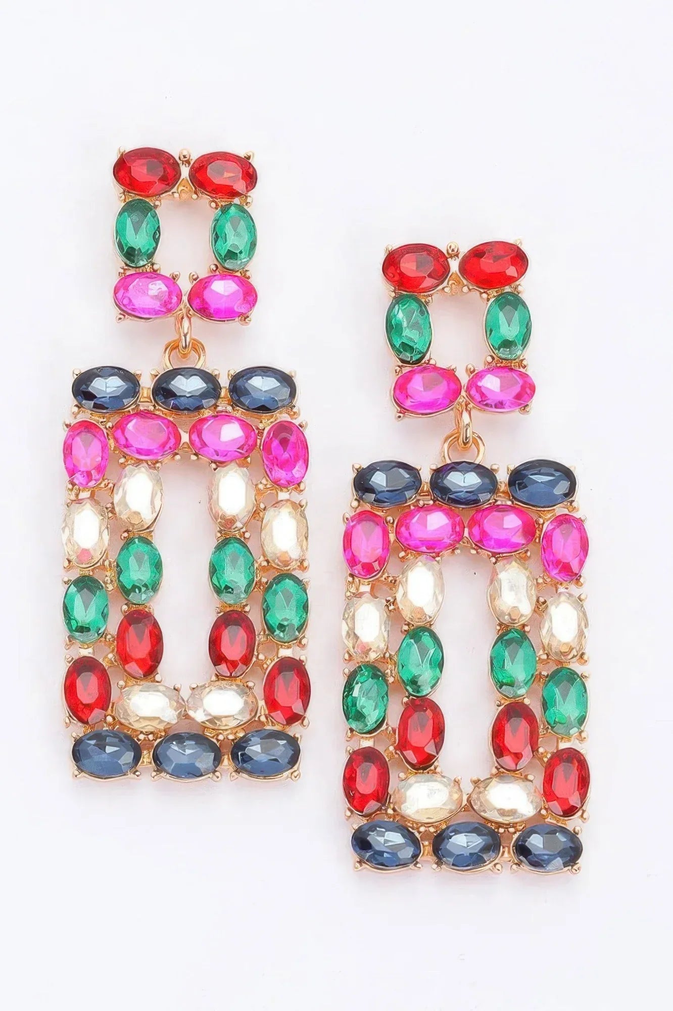 Rhinestone Rectangle Earring Secondary image