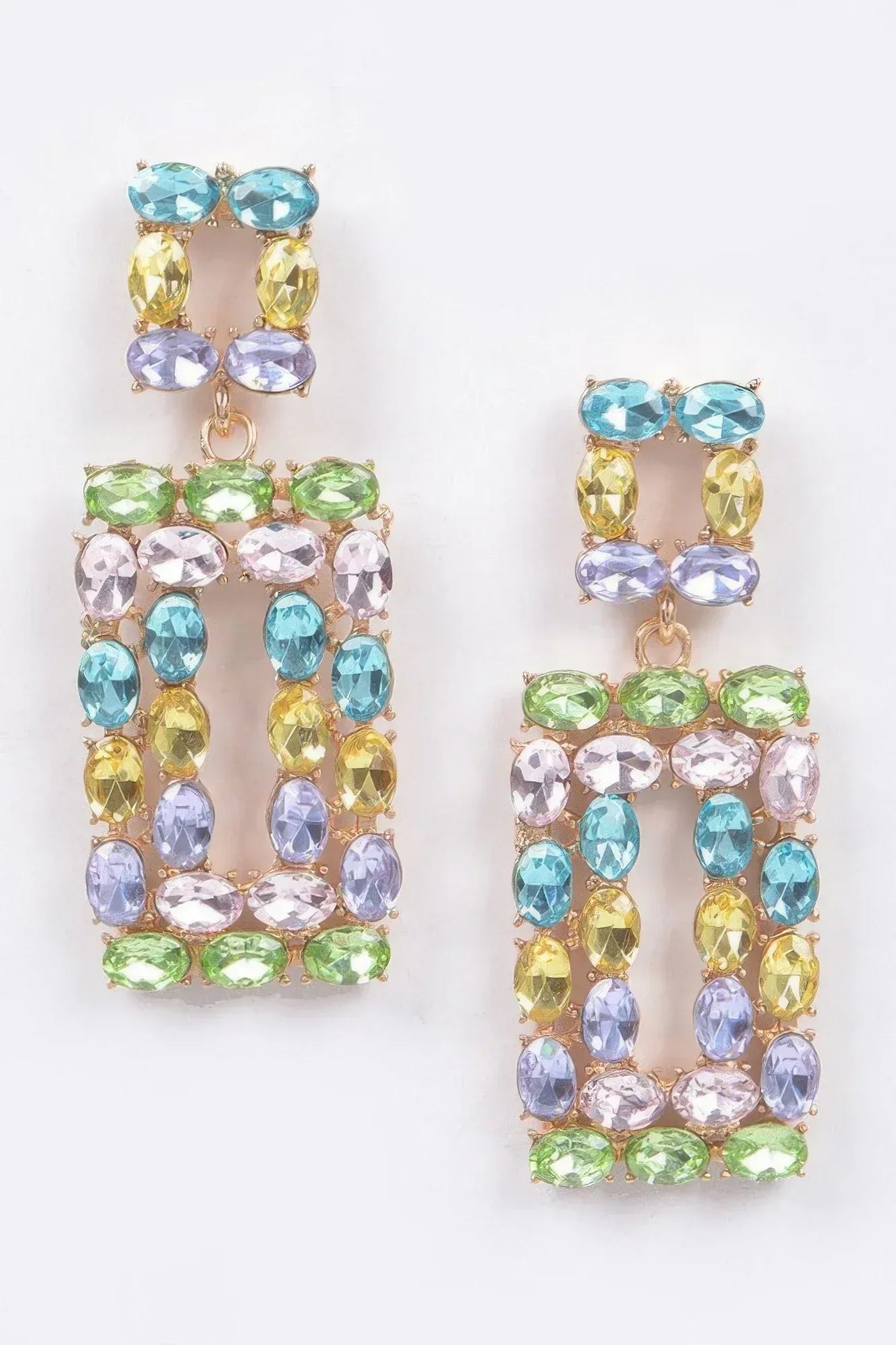 Rhinestone Rectangle Earring | Mixtshop LLC