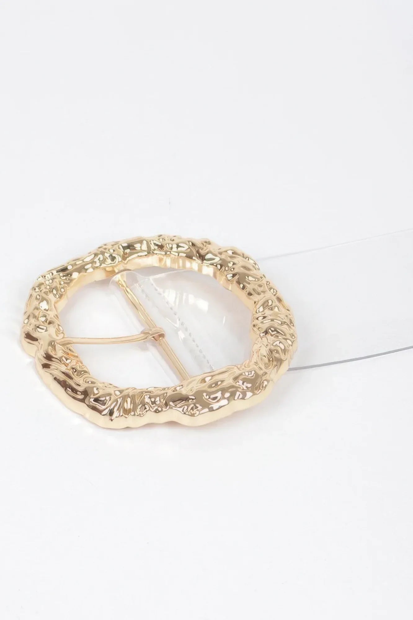 Big Vintage Round Metal Buckle Clear Plussize Belt | Mixtshop LLC