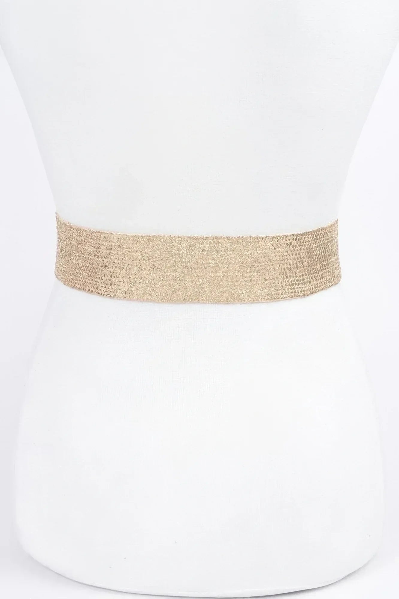 Metallic Stretch Plus Size Belt Pearl Metal Bucklt | Mixtshop LLC