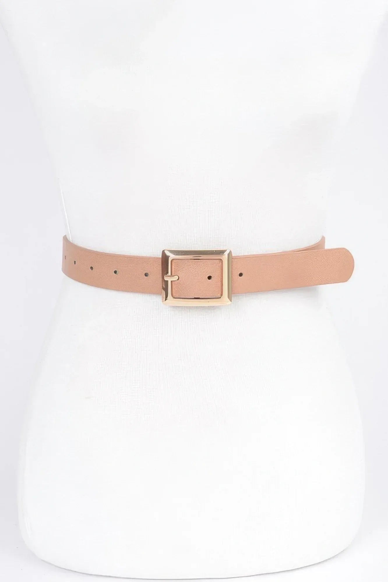 Simple Square Buckle Faux Leather Belt | Mixtshop LLC