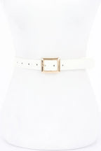 Simple Square Buckle Faux Leather Belt | Mixtshop LLC