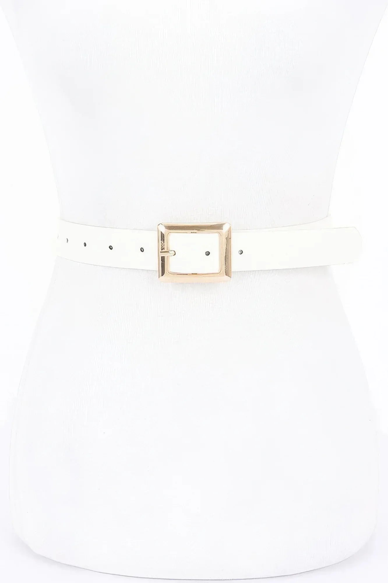 Simple Square Buckle Faux Leather Belt | Mixtshop LLC