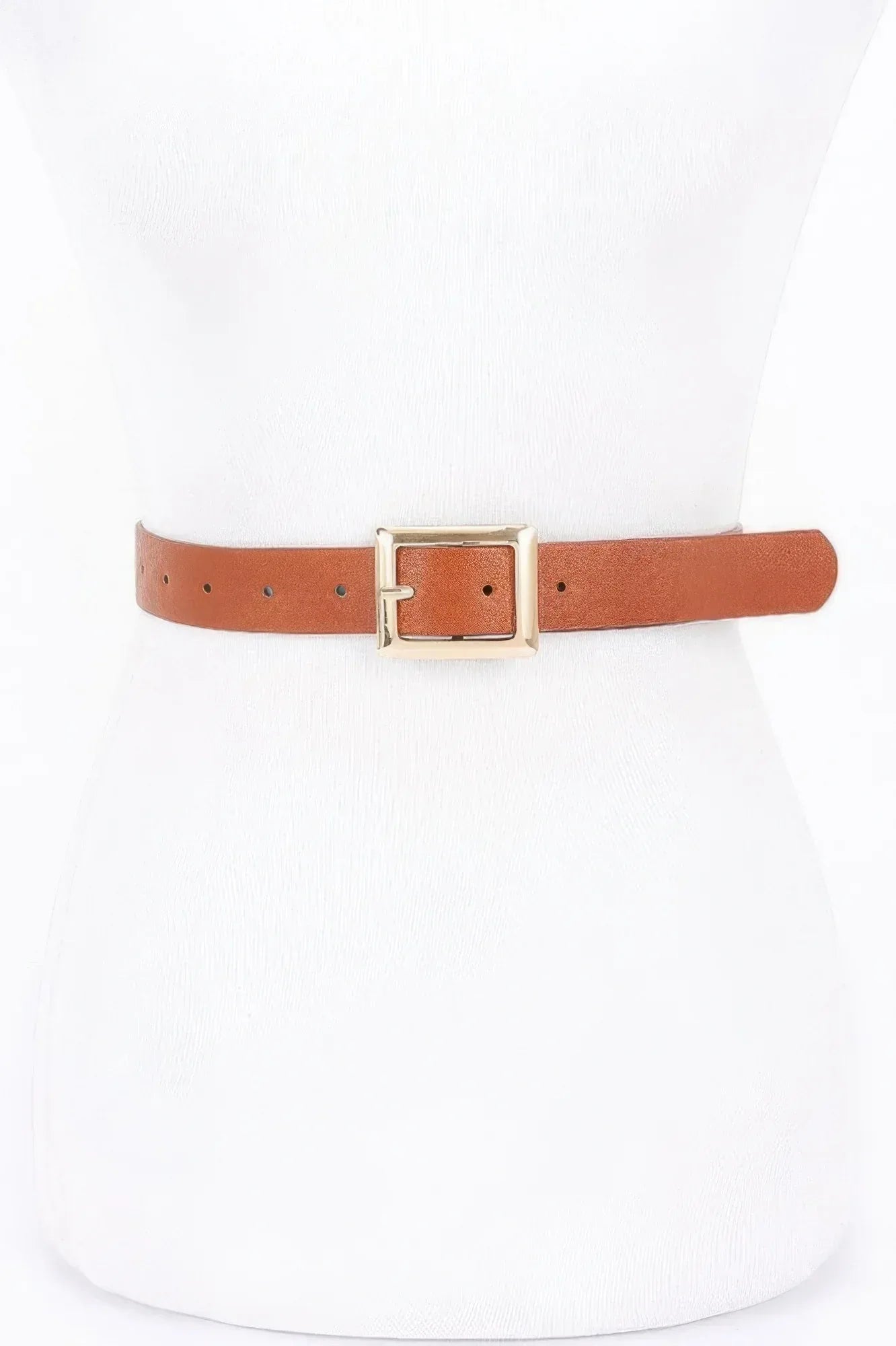 Simple Square Buckle Faux Leather Belt | Mixtshop LLC