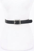 Simple Square Buckle Faux Leather Belt | Mixtshop LLC
