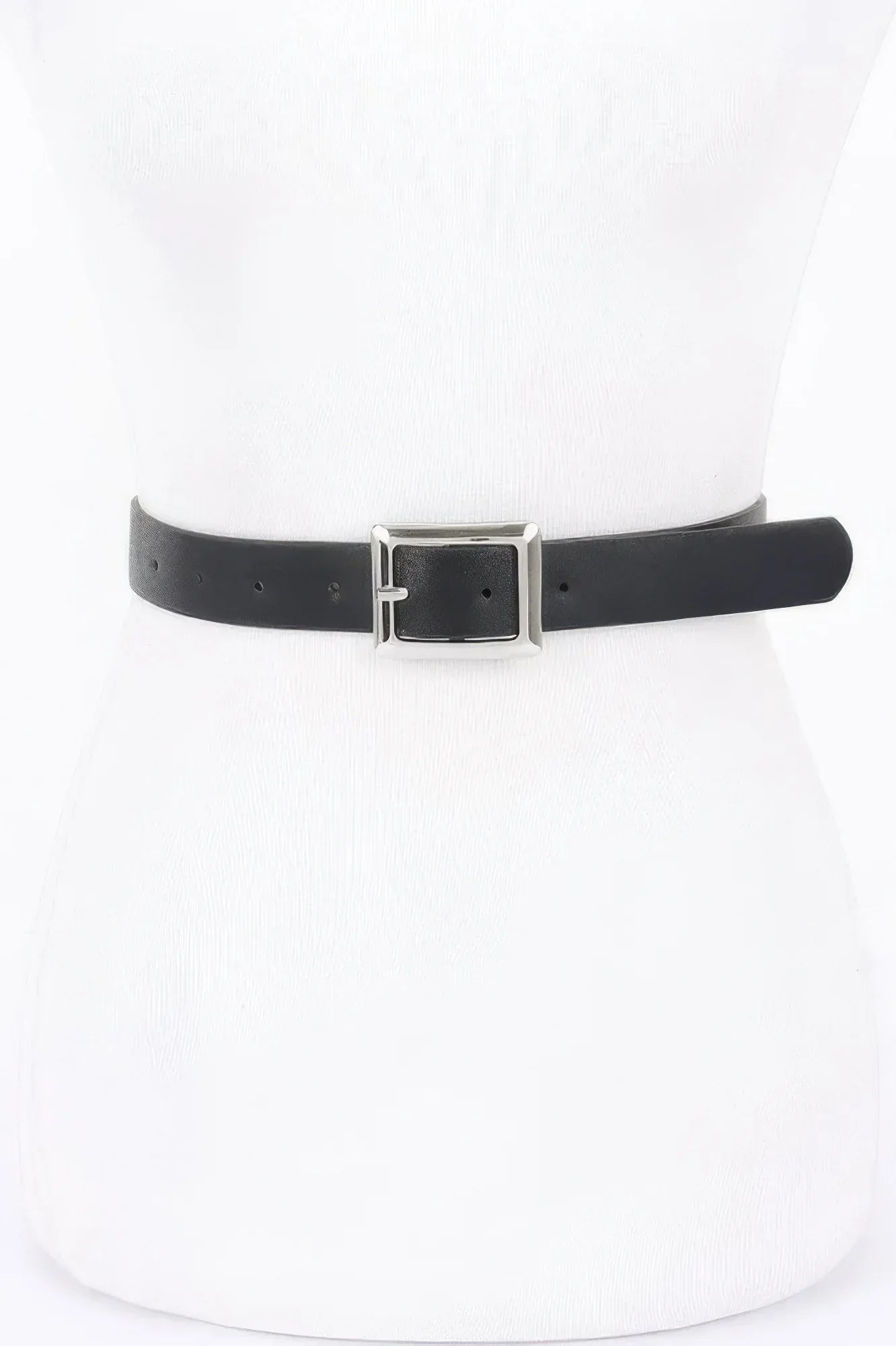 Simple Square Buckle Faux Leather Belt | Mixtshop LLC