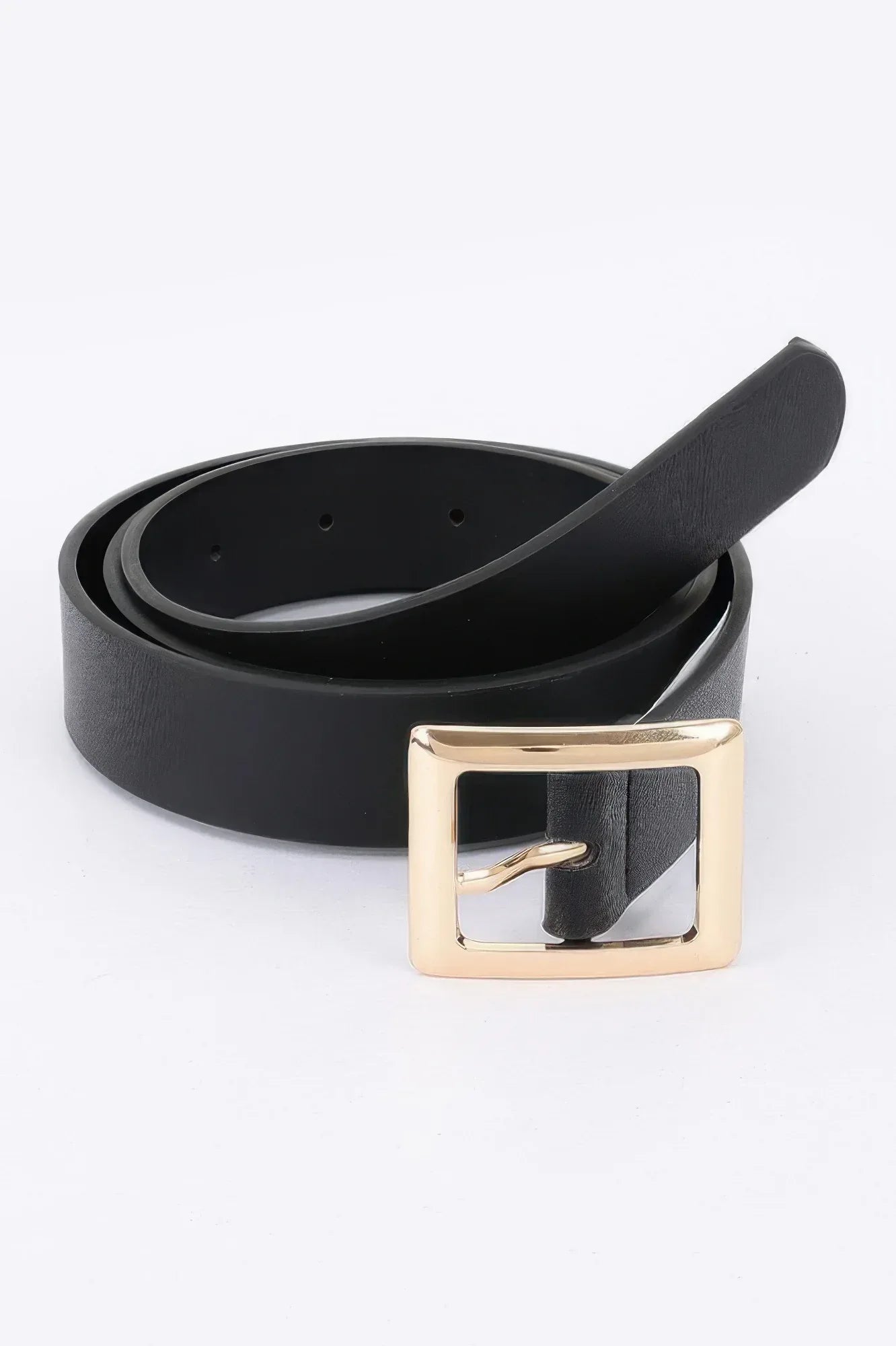 Simple Square Buckle Faux Leather Belt | Mixtshop LLC