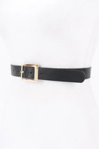 Simple Square Buckle Faux Leather Belt | Mixtshop LLC