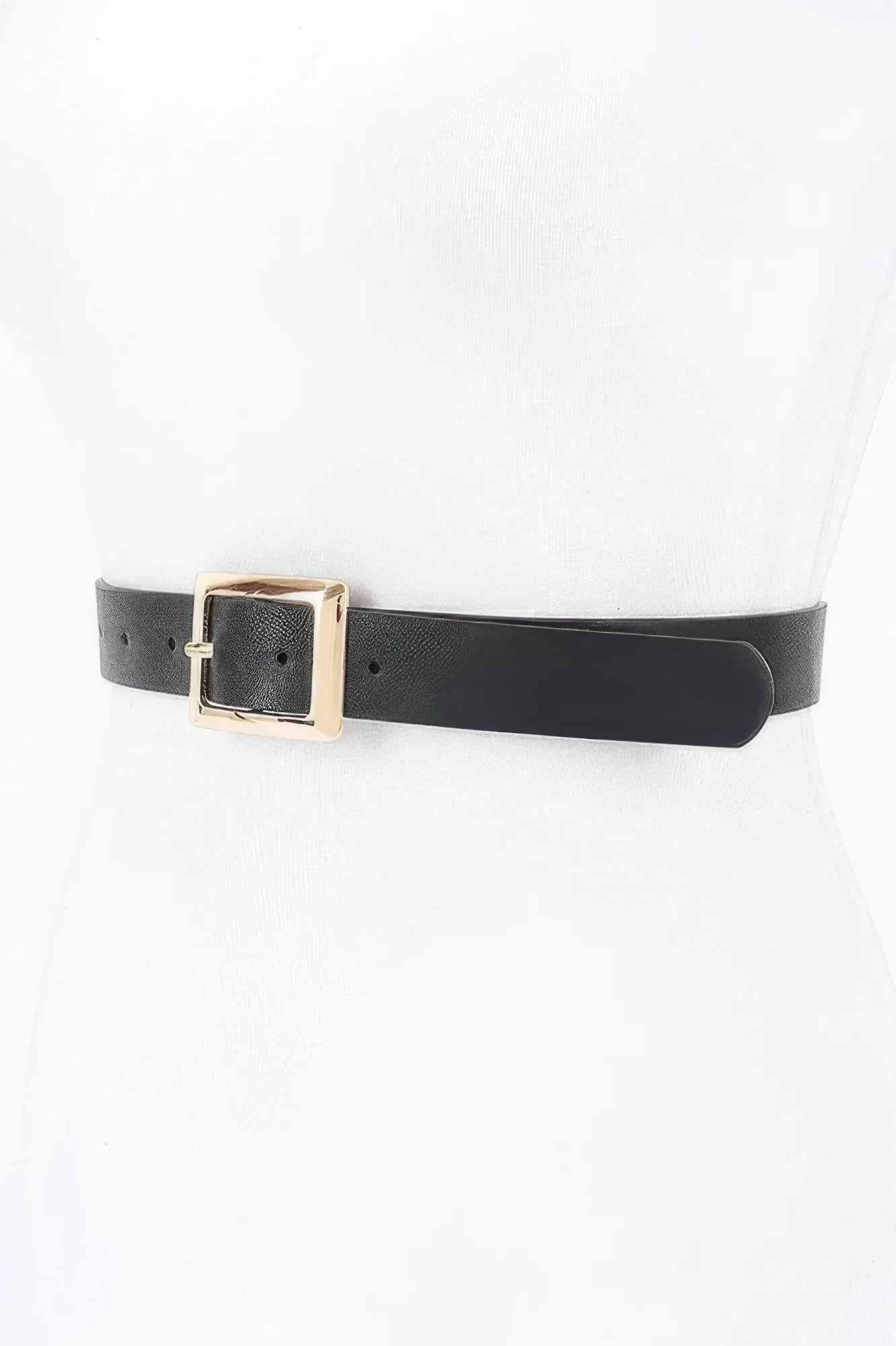 Simple Square Buckle Faux Leather Belt | Mixtshop LLC