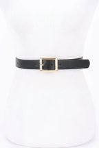Simple Square Buckle Faux Leather Belt | Mixtshop LLC