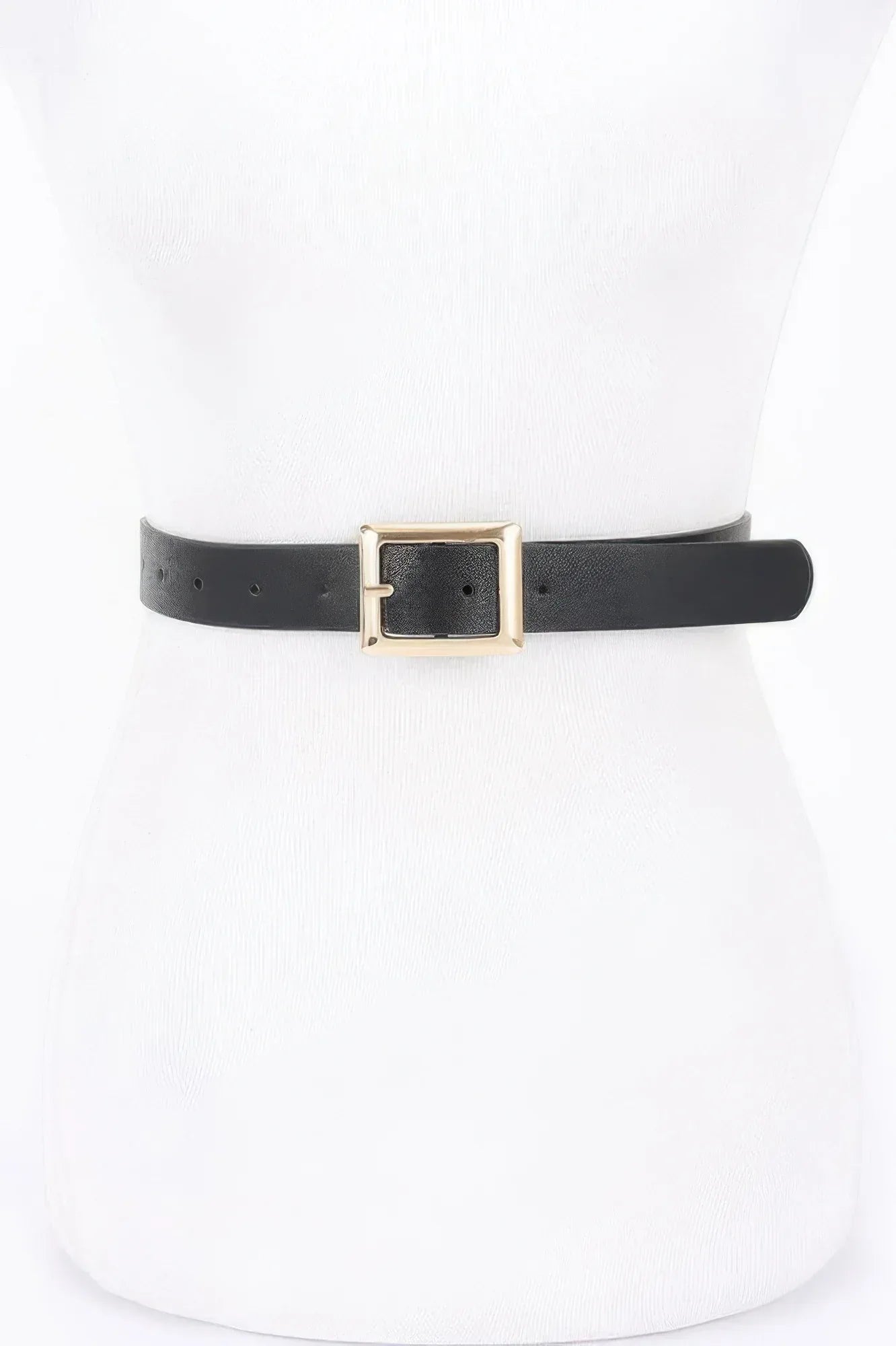 Simple Square Buckle Faux Leather Belt | Mixtshop LLC