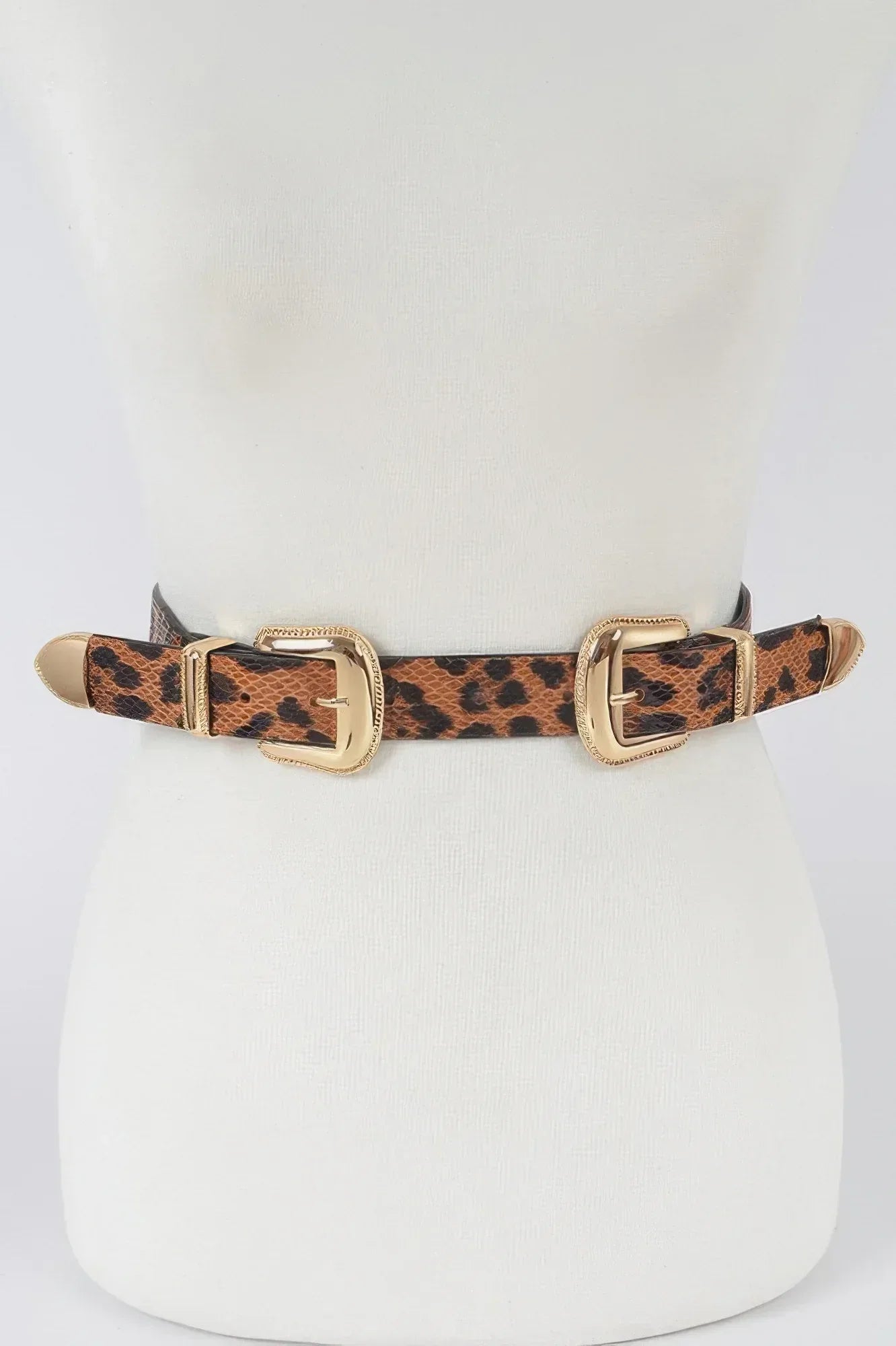 Leopard Three Pieces Metal Buckle Belt | Mixtshop LLC Main image