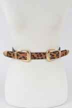 Leopard Three Pieces Metal Buckle Belt | Mixtshop LLC