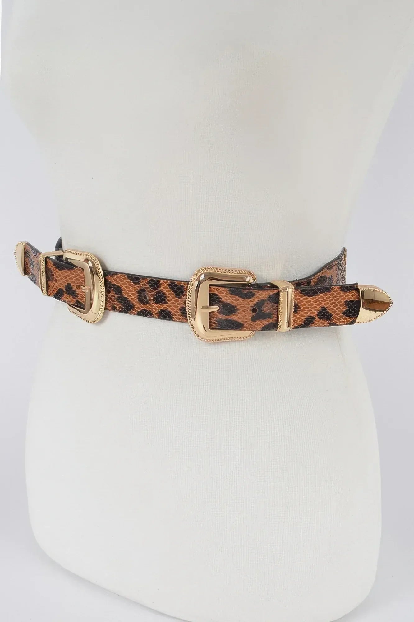 Leopard Three Pieces Metal Buckle Belt Secondary image