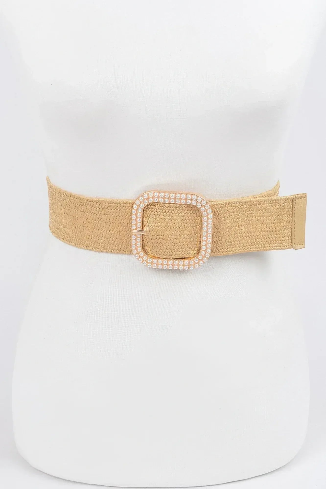 Weaved Pearl Buckle Belt | Mixtshop LLC