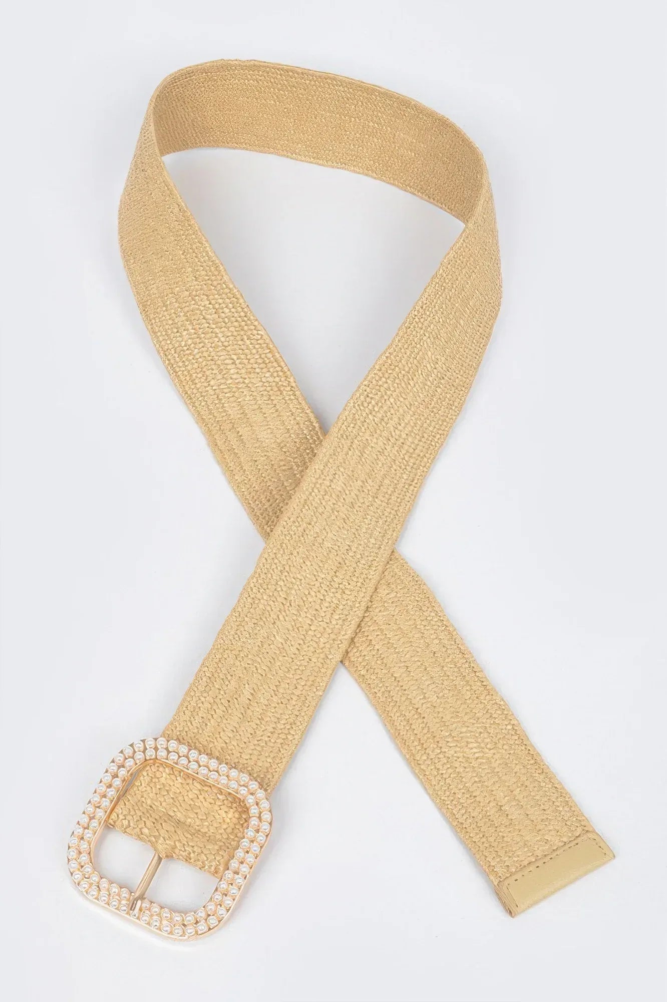 Weaved Pearl Buckle Belt | Mixtshop LLC
