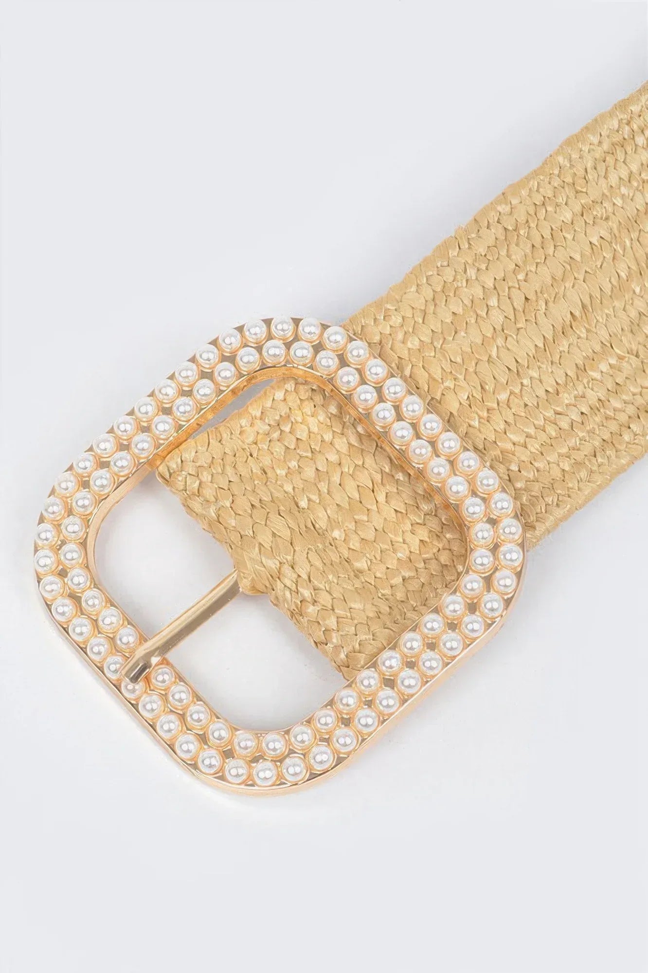 Weaved Pearl Buckle Belt | Mixtshop LLC