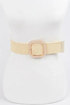 Weaved Pearl Buckle Belt | Mixtshop LLC