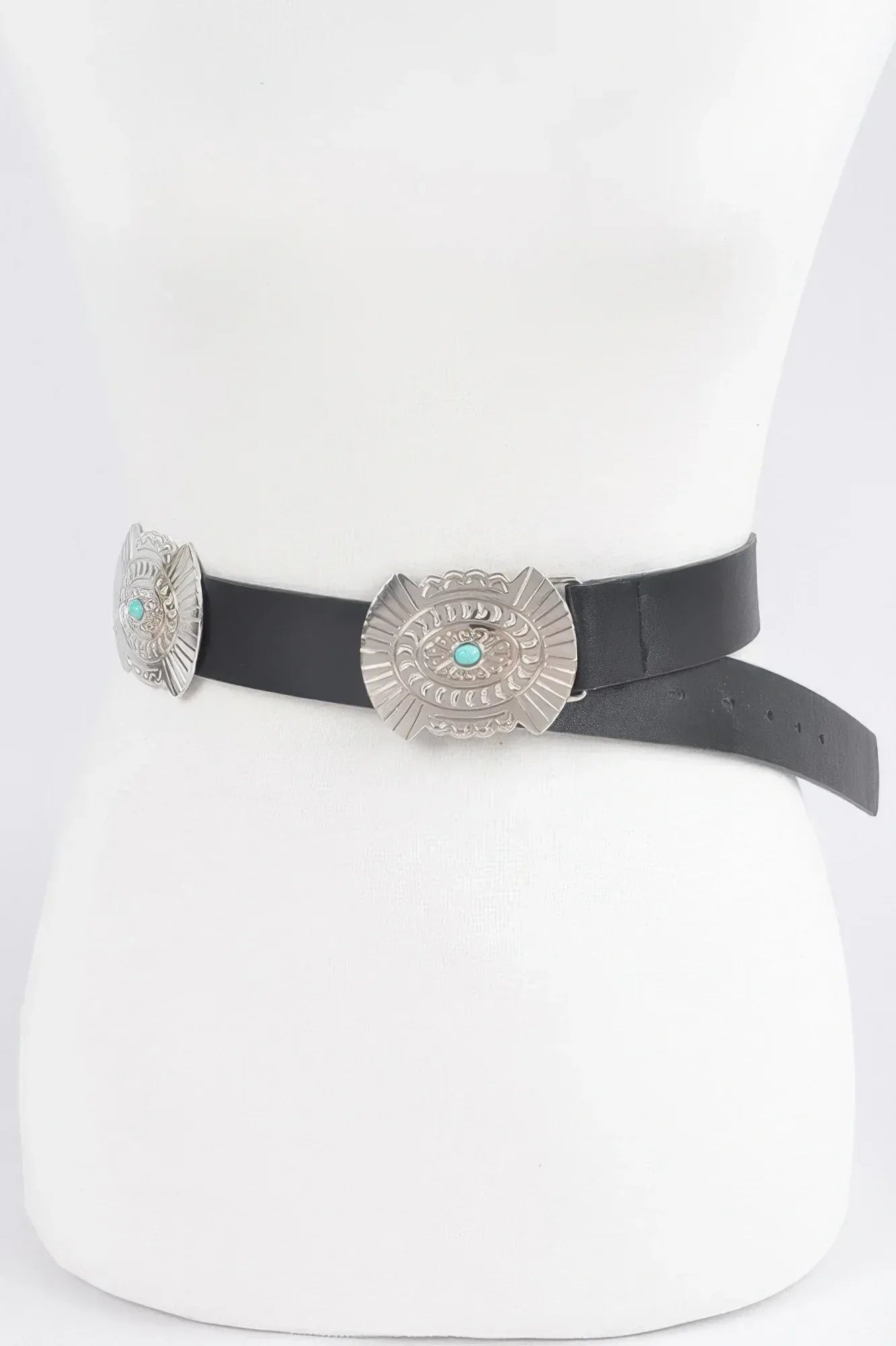 Western Style Belt With Turquoise | Mixtshop LLC